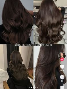 Dark Frosted Brown Hair, Dark Mocha Hair Color, Brown With Violet Undertones, Dark Brown Hair For Cool Skin Tones, Hair Inspo Color Dark Brown, Dark Rich Brunette Hair, Dark Bitter Chocolate Brown Hair, Dark Chocolate Brown Hair Color Espresso, Dark Hair Cool Tones