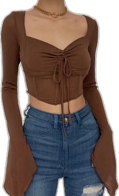 Fitted Solid Color Crop Top For Fall, Solid Color Crop Top For Fall, Fitted Ruched Crop Top, Fitted Cotton Crop Top For Fall, Fall Drawstring Stretch Top, Fall Stretch Drawstring Top, Fitted Trendy Crop Top, Fitted Crop Top For Fall, Trendy Crop Top For Fall