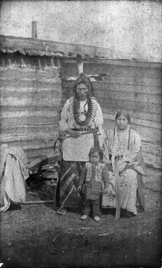 an old black and white photo of native americans