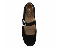 Xappeal Delia Women s Flat Add an extra element to your look with the Delia women s Flat from Xappeal. Featuring a faux suede upper with a rhinestone buckle for extra flair, this Shoe has classic feel with a twist. The footbed soothes your foot while the durable sole keeps you grounded in style. Synthetic upper Buckle strap closure Rhinestone detailsLightly Padded foorbedFlat sole Black Suede Flats, Rack Room, Rack Room Shoes, Suede Flats, Black Flats, Black Suede, Faux Suede, Twist, Buckle