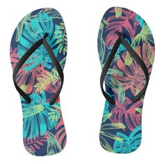 Summer is fun when you're wearing cool flip flops. Multicolor Summer Flip Flops For Swimming, Multicolor Flip Flops For Beach Season, Casual Blue Slippers For Beach, Casual Blue Flip Flops For Summer, Fun Multicolor Sandals For Beach, Casual Blue Flip Flops For The Beach, Fun Multicolor Beach Sandals, Casual Non-slip Beach Season Flip Flops, Casual Vacation Flip Flops