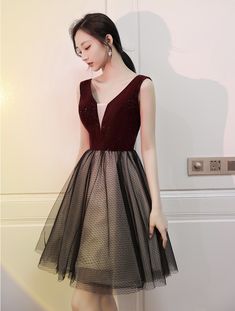 V-neck homecoming dress, birthday party dress, little black dressMaterial:tulleColor:as picture or custom colorNeckline:v- neckBack details:bandageDress type:A-lineStyle:cute&ltp&gtFeatures:sexy</p>&ltbr/>&ltp&gtThis dress could be custom made, there are no extra cost to do custom size and color.</p>&ltbr/>&ltp&gt1, If the color is customized, please note the color & card number.</p>&ltbr/>&ltp&gt2,You can choose standard Dress Birthday Party, Dress Birthday, Birthday Party Dress, All Funny Videos, Homecoming Dress, Custom Dresses, Birthday Dresses, Dress Short, Color Card