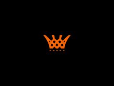 an orange crown on a black background