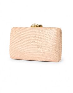 Update any look with Kayu's chic woven straw clutch. This style has been made larger to fit all of your essentials. The closure is adorned with chic white stones and gold hardware for a delicate and stylish accent. This charming, light pink clutch can be styled with anything from a classic LBD to a simple shift for a perfectly polished look. For more new styles, visit our Summer 2023 Catalog. Luxury Woven Straw Evening Bag, Luxury Beige Straw Bag For Evening, Elegant Natural Straw Bag With Gold-tone Hardware, Chic Rectangular Straw Bag With Gold-tone Hardware, Elegant Beige Straw Bag With Gold-tone Hardware, Elegant Rectangular Straw Bag For Spring, Elegant Beige Evening Bag For Spring, Chic Rectangular Straw Bag For Formal Occasions, Elegant Straw Beach Bag