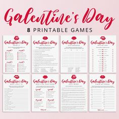 valentine's day printable game with lipstick on it