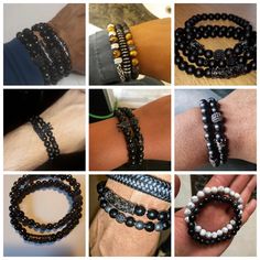 several different types of beaded bracelets