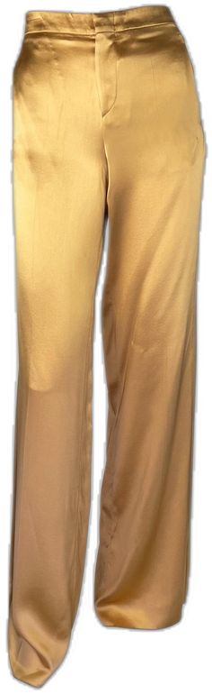 Luxury Silk Wide Leg Bottoms, Luxury Silk Wide Leg Pants Full Length, Luxury Silk Wide Leg Full Length Pants, Elegant Gold Wide-leg Pants, Gold Formal Bottoms, Elegant Gold Wide Leg Pants, Luxury Gold Formal Bottoms, Elegant Gold Trousers, Elegant Gold Long Pants