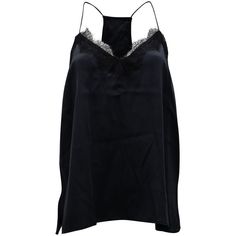 Accentuate Your Attire By Wearing This Chic Camisole From Cami Nyc. Designed With Black Silk Fabric, This Camisole Flaunts Lace Details At Its Top And Ends With Adjustable Spaghetti Straps, Racerback, And Scalloped V Neckline. It Is A Perfect Pick For A Casual Day Out With Friends! Cami Nyc Lace Trim Camisole In Black Silk Condition: New With Tag Sign Of Wear: No Size: L Color: Black Material: Silk Sku: 156637 Black Silk V-neck Camisole, Black Silk Camisole For Night Out, Silk Cami Top For Daywear, Black Silk Sleeveless Tank Top, Chic Black Silk Camisole, Black Silk Camisole Chic Style, Chic V-neck Top For Night, Elegant Summer Tops For Night, Elegant Black Camisole Blouse