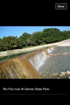 the rio river at caner state park is shown in this screenshot from an iphone