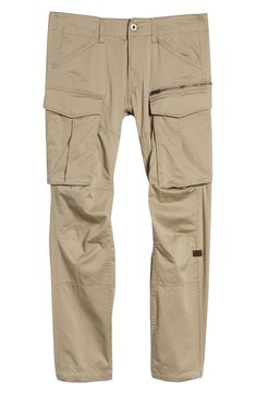 Stretch-cotton pants in a tapered profile rock a modern, utilitarian look with cargo-style pockets and ergonomic seaming for a more active fit. 32" inseam; 14" leg opening; 10" front rise; 15" back rise (size 32) Zip fly with button closure Side slant pockets; back flap pockets; side cargo pockets 97% cotton, 3% elastane Machine wash, dry flat Imported Tapered Leg Cargo Pants With Pockets For Outdoor Work, Rugged Cargo Pants With Cargo Pockets For Streetwear, Outdoor Tapered Leg Cargo Jeans With Patch Pockets, Utility Pants With Patch Pockets For Outdoor Work, Rugged Cotton Pants With Side Pockets, Utility Bottoms With Patch Pockets For Outdoor Work, Urban Cargo Pants With Patch Pockets For Outdoor, Urban Cargo Pants With Flap Pockets For Outdoor, Utility Cargo Pants With Patch Pockets For Outdoor Work