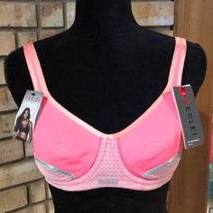 Brand New With Tags Retail $45 Serena Williams Favorite Sports Bra High Performance Pink Activewear With Built-in Padding For Light Sports, Pink Athleisure Bra With Medium Bust Support, Pink Functional Sports Bra With Built-in Padding, Fitted Pink Sports Bra With Built-in Bra, Pink Stretch Athleisure Bra, Athleisure Stretch Pink Bra, Pink Fitted Sports Bra For Running, Sportswear Bra With Medium Bust Support, Pink Fitted Sports Bra