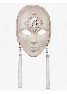 Venetian Masks For Sale White Venetian Masks For Theater, Venetian White Mask For Theater, White Venetian Masks And Prosthetics For Theater, Venetian White Full Face Mask, White Venetian Full Face Mask, White Venetian Full-face Mask, Elegant White Costume Mask, White Venetian Masks For Festivals, White Venetian Masks And Prosthetics For Festivals