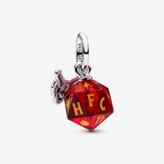 Roll with the nerds and monsters of Hawkins with our Stranger Things Hellfire Club Dice Dangle Charm. Our 20-sided Hellfire Club dice is crafted from Murano glass with enamel motifs inspired by the club and their game. A sterling silver Hellfire Club logo dangles next to it, complete with the iconic skull and horns. - Pandora Stranger Things Hellfire Club Dice Dangle Charm - Glass and enamel / Sterling silver / Red Stranger Things Hellfire Club, Stranger Things Hellfire, Gold Inspiration, Custom Charm Bracelet, Hellfire Club, Diy Jewelry Gifts, Wishlist 2024, Charms Pandora, Bracelet Pandora