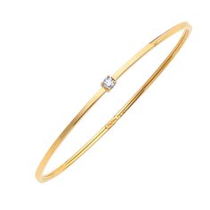 18K Yellow Gold Round Brilliant Cut Diamond D = .15 ctw G-H, VS-SI1 Width = 1.8mm For additional information please contact Partita +1(415) 447-0795 Classic Gold Bangle With Single Diamond, Classic White Gold Bangle With Single Diamond, Classic Bangle With Single Diamond For Anniversary, Classic Single Diamond Bangle For Anniversary, Yellow Gold Bangle With Single Diamond, Classic Anniversary Bangle With Single Diamond, Diamond Bangle With Single Diamond For Wedding, Classic Yellow Gold Bangle With Single Diamond, Classic Single Diamond Bangle For Wedding