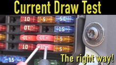 an image of a car's electrical circuit with the words current draw test on it