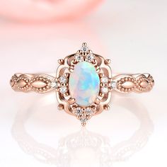 Australia Accent, Vintage Opal Engagement Ring, Gifts For Anniversary, Unique Promise Rings, Australian Opal Ring, October Birthstone Jewelry, Gift Ideas Wedding, Natural Opal Ring, Popular Engagement Rings