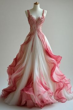 Grand Dresses Indian, High Fantasy Gown, Elegant Old Fashioned Dresses, Most Beautiful Dresses In The World, Ballroom Dress Gowns Elegant, Ball Dresses Aesthetic, Fairytale Bridesmaid Dresses, Unique Colored Wedding Dresses, Fairytail Dress