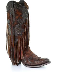 Womens Cowgirl Boots, Bota Country, Wedding Boots, Corral Boots, Boating Outfit, Boot Companies, Fringe Boots, Studded Boots, Cowboy And Cowgirl