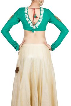 Sea Green Colour blouse in gorgette fabric Green Georgette Top For Wedding, Green Georgette Choli With Cutdana, Traditional Georgette Tops With Drape, Anarkali Blouse With Resham Embroidery In Georgette, Anarkali Georgette Blouse With Resham Embroidery, Anarkali Blouse In Georgette With Resham Embroidery, Green Georgette Blouse With Traditional Drape, Traditional Drape Green Georgette Blouse, Elegant Green Georgette Tops