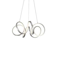 Kuzco Lighting - CH93824-AS - LED Chandelier - Synergy - Antique Silver Helix Ring, Kuzco Lighting, Frosted Acrylic, Matte Powder, Contemporary Chandelier, Chandelier Style, Led Flush Mount, Leaded Glass, Led Chandelier