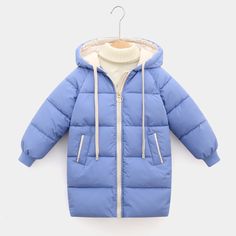 Keep your little one warm and cozy this winter. With a cotton-padded, thicken warm long jacket, your child will feel safe and secure in the winter months. The perfect combination of luxury and practicality, it's sure to become their favorite winter wear! The heavyweight design provides extra warmth during chilly winter days. Zipper closure for ease of wearing and added protection against the cold. Unisex style makes it suitable for both boys and girls. Long style offers extended coverage, keepin Winter Cotton Puffer Jacket With Fleece Lining, Winter Cotton Hooded Long Jacket, Cotton Puffer Jacket With Fleece Lining, Winter Cotton Hooded Long Coat, Cotton Hooded Puffer Jacket With Double-lined Hood, Winter Cotton Parka With Double-lined Hood, Winter Long Cotton Hooded Jacket, Cotton Puffer Jacket With Double-lined Hood, Winter Long Coat Hooded Cotton Jacket