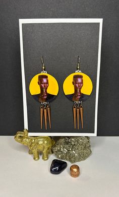 Grace Jones Punk Earrings Streetwear Dangle Pierced Earrings, Streetwear Dangle Earrings, Edgy Party Earrings With Ear Wire, Edgy Earrings With Ear Wire For Parties, Punk Style Drop Earrings For Pierced Ears, Punk Dangle Earrings For Streetwear, Gold Punk Style Single Earring, Punk Style Gold Single Earring, Gold Punk Single Earring