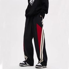 Men's Women's Oversized Y2K Clothes Tracksuit Baggy Trousers Sweatpant – gotmes-shop Y2k Clothes Men, Ideas 15 Años, Clothes Tracksuit, Pants For Men Casual, Wide Leg Track Pants, Sweatpants Streetwear, Oversized Y2k, Men's Cargo Pants, Men Tracksuit