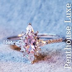 Engagement Ring With Pink Stone, Engagement Ring Crystal Stones, Oval Opal Engagement Ring, Engagement Rings Tangled, Gold Ring With Pink Stone, Pink Safire Engagement Rings, Wedding Ring Rose Quartz, Pink Oval Engagement Ring, Alternative Engagement Ring Stones