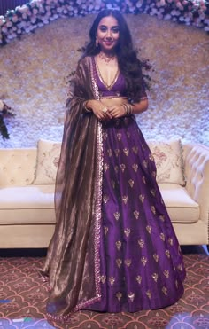 Vvani By Vani Vats | Purple Chand Jaal Skirt Set | INDIASPOPUP.COM Vani Vats, Indian Bridesmaid Dresses, Lehenga Saree Design, Raw Silk Lehenga, Simple Lehenga, Trendy Outfits Indian, Indian Outfits Lehenga, Lehenga Designs Simple, Lehenga Blouse Designs