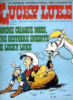 an old comic book cover with a man sitting on the ground next to a cow