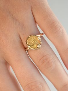 A beautiful coin ring with lots of vintage charm. The 18K coin sits in a 14K handmade mount accented with organic swirls and and curves, and was likely custom made for the original wearer. The band has wonderful buttery soft gold tones, while the coin has that extra pop of brightness thanks to the higher purity. "The Saint-Gaudens double eagle is a twenty-dollar gold coin, or double eagle, produced by the United States Mint from 1907 to 1933. The coin is named after its designer, the sculptor Au Gold Coin Ring, Double Eagle, Gold Coin Necklace, Coin Ring, Gold Coin, Coin Necklace, Gold Coins, Vintage Charms, Antique Jewelry