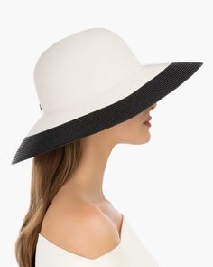 A versatile women's skimmer of our patented Squishee® packable straw with a contrast border which frames the face. Eric's desire to create a simple, striking sun hat that would take you from morning to sun down, resulted in this design. Whether you are strolling the beach or attending a pool-side brunch, you will look your best and have the security of protecting your skin. The Francoise rollable hat for sale online looks good on almost everyone and offers advanced sun protection, durability and Pool Side, Hats For Sale, Look Your Best, Black Linen, Sun Hat, Straw Hat, Sun Hats, Melon, Floppy Hat