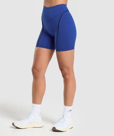 Gymshark Contour Shorts - Wave Blue/Black | Gymshark Mini Gym, Short Waves, Mesh Shorts, Body Building Women, Athletic Outfits, Jogger Sweatpants, Running Women, Sport Shorts, Workout Leggings