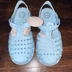 Whim + Wander By Sweethoney Matte Jelly Sandals Light Blue Sz 3youth Nwt Matte Light Blue Toddler Crocs, White Clogs, Nike Sandals, Jack Rogers Sandals, Keen Sandals, Chacos Sandals, Saltwater Sandals, Black Flip Flops, Toddler Sandals