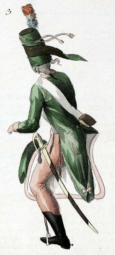 an illustration of a man dressed in green and white