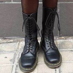 Black Doc Marten Smooth Leather 1914 Boots. Never Worn, Perfect Condition. Vintage Black High Ankle Lace-up Boots, Fitted Knee-high Black Combat Boots, Black Fitted Knee-high Combat Boots, Fitted Black Knee-high Combat Boots, Black Fitted Martin Boots With Round Toe, Fitted Black Martin Boots With Round Toe, Black Knee-high Combat Boots With Reinforced Heel, Black Fitted Lace-up Boots With Round Toe, Black Wide Calf Knee-high Lace-up Boots