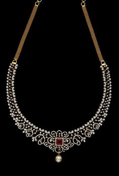 18 karat gold '6 in 1 - detachable' diamond necklace with color stones & culture pearls
  this product has inter changeable stones in the necklace and pendant. 
   this product has a detachable pendant which can be used as a separate pendant with most chains.
  length of the pendant : 2.60 inches
  width of the pendant : 1.75 inches  

introducing our exquisite 18 karat gold '6 in 1 - detachable' diamond necklace with color stones & south sea pearls, a truly versatile piece that will elevate you Temple Style Diamond Necklace For Reception, Temple Jewelry Diamond Necklace With Single Cut Diamonds, Temple Jewelry Necklace With Single Cut Diamonds, Diamond Gemstone Necklace For Reception, Traditional Yellow Gold Necklaces With Diamond Accents, Elegant Temple Jewelry With Diamonds, Detachable Pendant, Vvs Diamond, Color Stones