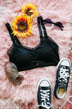 Zoe Lace Trim Bralette • Black - Atomic Wildflower Crazy Color, Swimwear Sets, Bare Shoulders, Crazy Colour, Black Bralette, Of Outfits, All The Way Up, Denim Leggings, Trim Detail