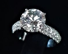 a diamond ring with diamonds on it