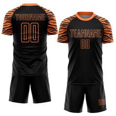 Order the jersey with special name & number you want from our shop, making a vibrant look on the field or daily life! Features: 1. Material: Made from 100% polyester wicking knit with 95% polyester / 5% spandex wicking pinhole mesh 2. Jerseys with sublimation printed name and numbers 3. Moisture-wicking fabric has spongy handle, good draping property and elasticity as well as good dimensional stability and wrinkle-resistance 4. Breathable & Quick-Drying 5. Athletic Cut & Exquisite stitching not easy to fall off 6. Slim fit follows your body's shape closely to let you move freely 7. Ventilated mesh panel insertsy 8. Set includes jersey, shorts with drawstring elastic waistband 9. Tagless Collar offers clean comfort 10. Machine washable, tumble dry low 11 Imported Black T-shirt With Sublimation Print For Sportswear, Fitted Football Season Jersey, Game Day Black Jersey With Team Logo, Black Collegiate Jersey With Letter Print, Black Sportswear Jersey For Game Day, Black Sports Fan Jersey With Team Name, Black Jersey With Team Name For Sports Fans, Black Jersey For Game Day With Team Spirit Style, Black Sportswear T-shirt For Sports Events