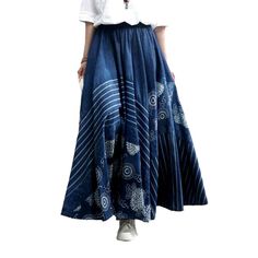 Live the Bohemian life with our 2023 Spring-Summer Collection flared long denim skirt! With an eye-catching embroidered pattern. high waist. and rubber closure. this skirt is the perfect union between classic style and contemporary chic.Why It's Your Next Wardrobe EssentialThe long. flared silhouette of this skirt makes it a timeless classic. while the intricate embroidery adds an air of modern sophistication. The high waist and rubber closure keep it comfortable and secure. ensuring you look yo Long Jeans Skirt, Fitted Denim Skirt, Denim Skirts Online, Long Jean Skirt, Apron Sewing, Apron Sewing Pattern, Bohemian Life, Boho Life, Long Denim Skirt