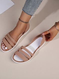 Minimalist Open Toe Sandals | EMERY ROSE Soft Sole Slippers, Look Legging, Open Toe Sandals, Suho, Cute Shoes, Summer Shoes, Women's Shoes Sandals, Me Too Shoes, Open Toe