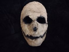 This listing is for the Smilin' Scarecrow Mask, a simple but creepy figure in the corn fields or grasslands. Feel free to ask about customization for the mask. The mask is lightweight, comfortable to wear, and usually fitted for average adult sized faces.  This mask is made to order, so please allow me 1-2 weeks to craft your commission. However, if the mask is needed sooner I am more than happy to accelerate the crafting time or adjust the type of shipping. Feel free to send a message to the sh Paper Mache Skeleton, Mask Paper Mache, Scarecrow Mask, Creepy Masks, Corn Fields, Skeleton Mask, Mask Paper, Paper Mache Mask, Mask Aesthetic