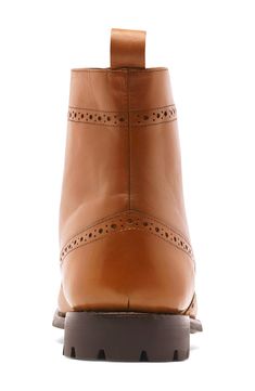 A wingtip and brogue details add timeless appeal to this lace-up leather boot with a Goodyear welt stitched to a durable rubber tread. Leather upper and lining, rubber sole Imported Wingtip Boots, Elegant Boots, Buy Boots, Wingtip Shoes, Stylish Boots, Boots For Men, Classic Boots, Ll Bean Boot, Leather Boot