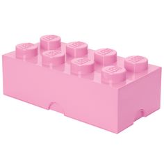 a pink lego brick with six small bricks in it