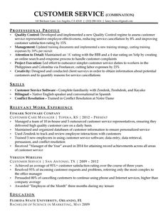 a resume for customer service representative with no experience on the job description, it is important to