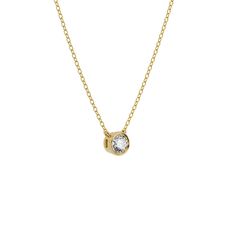 Radiate beauty with this 1/4 Ct. diamond solitaire bezel necklace. The quarter-carat diamond is set in a sleek bezel setting, providing a modern and elegant look. Perfect for any occasion, from casual outings to formal events, this necklace adds a touch of sophistication to your style. The minimalist design makes it a versatile addition to your jewelry collection, offering a beautiful and lasting brilliance that complements any outfit.