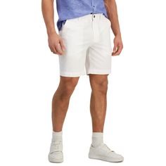 in stock Classic White Cotton Bermuda Shorts, Classic Cotton Shorts For Spring, Classic Cotton Bermuda Shorts For Summer, Fly Logo, Twill Shorts, Lauren White, Designer Shorts, White Casual, Inc International Concepts