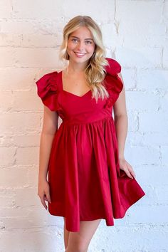 Savannah Ruffle Mini Dress, Red Dress, Dress, Red, Womens Boutique, Boutique Sadie Hawkins, Vibrant Outfits, Versatile Dress, Ruffle Mini Dress, Date Dinner, Tailored Blazer, The Navy, Effortless Elegance, Versatile Dresses