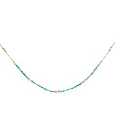 Love this one. Is it just us or are you craving something a little more lavish to pull out of your jewelry box? Delicate faceted orbs of turquoise interspersed with spacers of sterling silver and 24 karat gold vermeil sit proudly at your throat chakra creating an elegant yet casual, everyday look. This necklace was designed to be wor Amazonite Gemstone Beaded Jewelry, Turquoise Briolette Gemstone Bead Necklaces, Turquoise Rondelle Necklace With Natural Stones For Gifts, Rondelle Turquoise Necklace With Natural Stones As Gift, Spiritual Single Strand Amazonite Jewelry, Healing Amazonite Hand-strung Jewelry, Sterling Silver Turquoise Necklaces With Faceted Beads, Adjustable Amazonite Gemstone Beads Jewelry, Spiritual Amazonite Gemstone Beads Jewelry